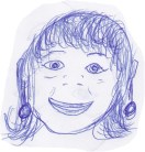 Lipstick, earrings, wig and looking twelve