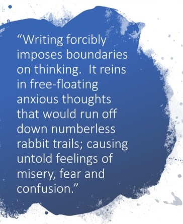writing forcibly imposes boundaries on thinking